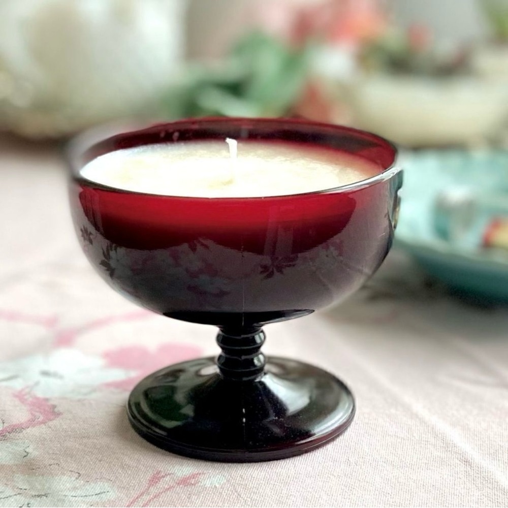 Vintage Ruby Red Anchor Hocking Soy Candle
Love Spell